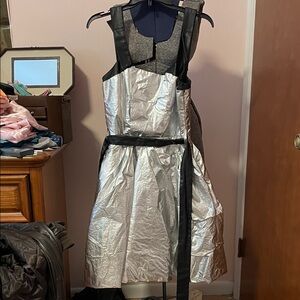 Marc by Marc Jacobs 2008 Silver Metallic Bubble Dress